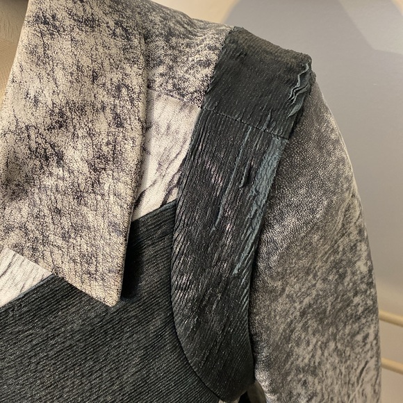 Francis Leon leather jacket grey and black size 1 - Picture 5 of 14